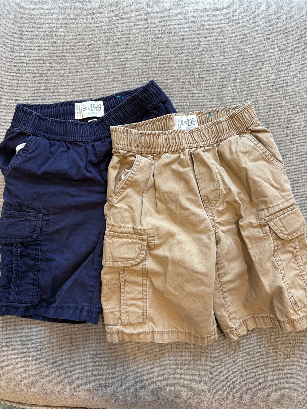 The Children's Place Navy & Khaki Cargo Short Set